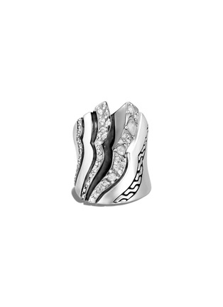 Detail View - Click To Enlarge - JOHN HARDY - 'Lahar' diamond silver saddle ring