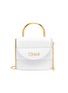 Main View - Click To Enlarge - CHLOÉ - 'Abylock' logo croc-embossed leather shoulder bag