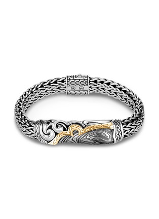 Main View - Click To Enlarge - JOHN HARDY - 'Classic Chain' 18k gold silver damascus steel bracelet