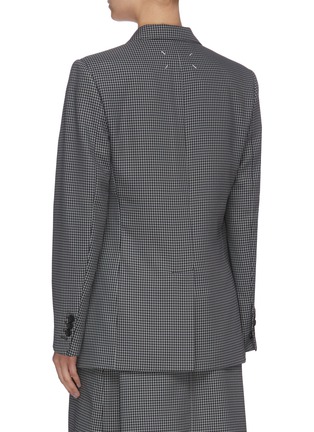 Back View - Click To Enlarge - MAISON MARGIELA - Notched lapel houndstooth blazer