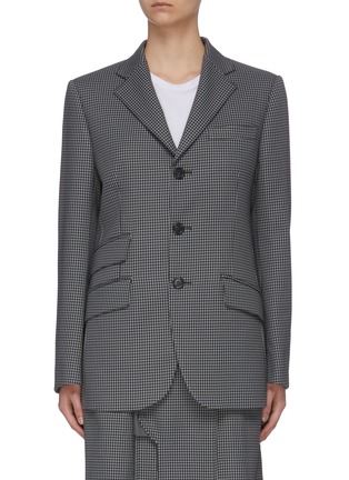 Main View - Click To Enlarge - MAISON MARGIELA - Notched lapel houndstooth blazer