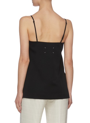 Back View - Click To Enlarge - MAISON MARGIELA - Staggered hem crepe camisole top