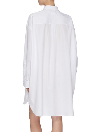 Back View - Click To Enlarge - MAISON MARGIELA - Slit sleeve midi shirt dress