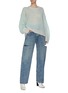 Figure View - Click To Enlarge - MAISON MARGIELA - Contrast ribbed hem open knit sweater