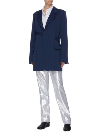 Figure View - Click To Enlarge - MAISON MARGIELA - Belted oversized blazer