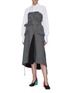 Figure View - Click To Enlarge - MAISON MARGIELA - Houndstooth Print Deconstructed Trouser Dress