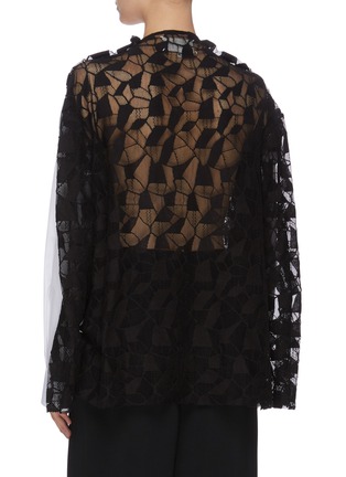 Back View - Click To Enlarge - MAISON MARGIELA - Convertible lace back shirt