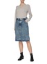 Figure View - Click To Enlarge - MAISON MARGIELA - Washed denim midi skirt