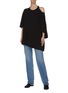 Figure View - Click To Enlarge - MAISON MARGIELA - Asymmetric cold shoulder T-shirt