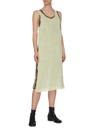 Figure View - Click To Enlarge - MAISON MARGIELA - Chantilly lace underlay tank dress