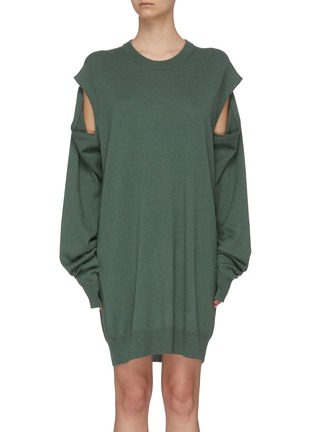 Main View - Click To Enlarge - MAISON MARGIELA - Cold shoulder sweater