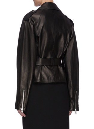 Back View - Click To Enlarge - MAISON MARGIELA - Leather Biker Jacket