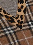  - BURBERRY - Leopard print panelled checked V-neck sweater