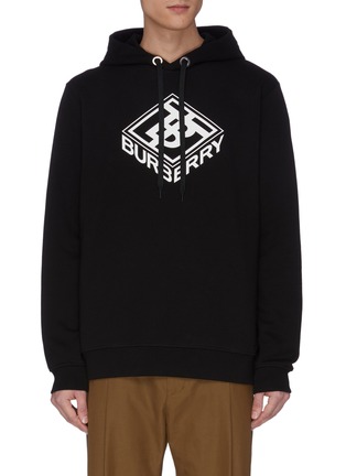 Main View - Click To Enlarge - BURBERRY - 'TB' logo graphic print hoodie