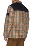 Back View - Click To Enlarge - BURBERRY - Reversible check plaid contrast panel quilted puffer jacket