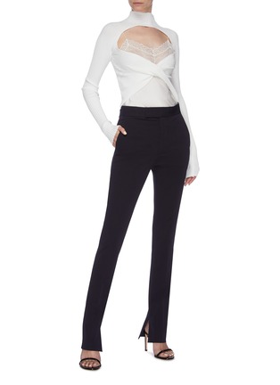 Figure View - Click To Enlarge - HELMUT LANG - 'Rider' split cuff pants