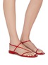 Figure View - Click To Enlarge - STUDIO AMELIA - '1.2' strappy slingback croc embossed leather sandals