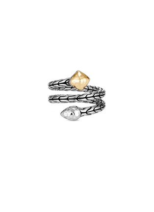Detail View - Click To Enlarge - JOHN HARDY - Classic Chain hammered 18k gold sterling silver ring