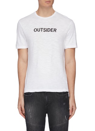 Main View - Click To Enlarge - HIRO CLARK - x Arquiste 'Outsider' Slogan Print Nanban Scent T-shirt