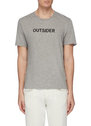 Main View - Click To Enlarge - HIRO CLARK - x Arquiste 'Outsider' Slogan Print Nanban Scent T-shirt