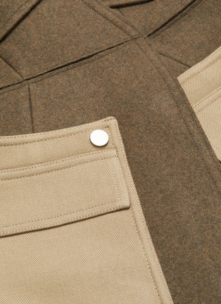  - COMME MOI - Belted contrast pocket jacket