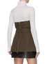 Back View - Click To Enlarge - COMME MOI - Belted contrast pocket jacket
