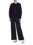Figure View - Click To Enlarge - COMME MOI - Oversized long sleeve ribbon top
