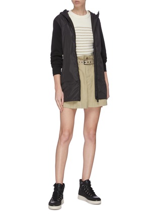 Figure View - Click To Enlarge - CANADA GOOSE - Windbridge Panelled Hooded Cardigan