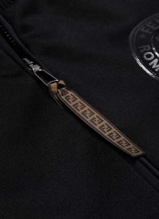  - FENDI SPORT - 'Fendirama' logo embroidered panel outseam zip-up jacket