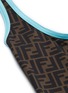  - FENDI SPORT - 'Fendirama' contrast piping logo print one-piece swimsuit