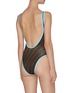 Back View - Click To Enlarge - FENDI SPORT - 'Fendirama' contrast piping logo print one-piece swimsuit