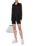 Figure View - Click To Enlarge - FENDI SPORT - 'Fendirama' logo webbing panel outseam tank top