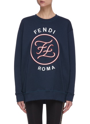 Main View - Click To Enlarge - FENDI SPORT - 'Karligraphy' logo print sweatshirt