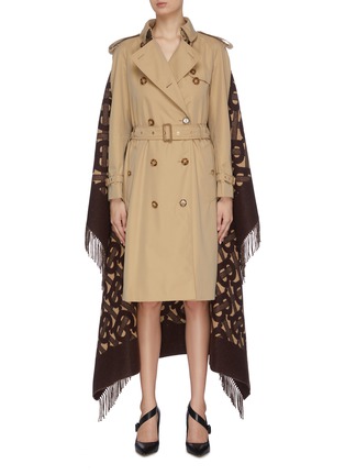 Main View - Click To Enlarge - BURBERRY - 'TB' blanket panel belted trench coat