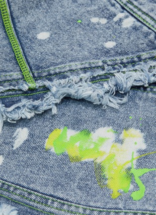 Detail View - Click To Enlarge - ANGEL CHEN - Paint Splatter Mini Wrap Skirt