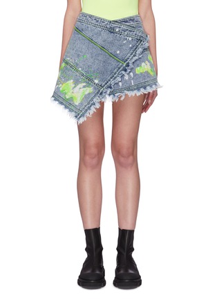 Main View - Click To Enlarge - ANGEL CHEN - Paint Splatter Mini Wrap Skirt