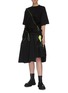 Figure View - Click To Enlarge - ANGEL CHEN - Neon Cut-out Pockets Asymmetric Skirt