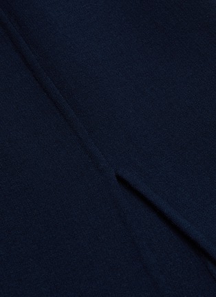 Detail View - Click To Enlarge - OSCAR DE LA RENTA - Paneled off shoulder front slit dress