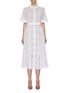 Main View - Click To Enlarge - OSCAR DE LA RENTA - Belted lace cut out shirt dress