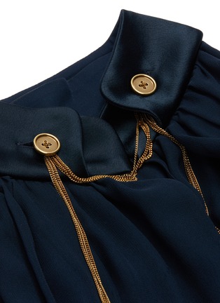  - OSCAR DE LA RENTA - Chain detail shirt collar sleeveless top
