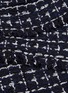 Detail View - Click To Enlarge - OSCAR DE LA RENTA - Gathered draped frayed tweed dress