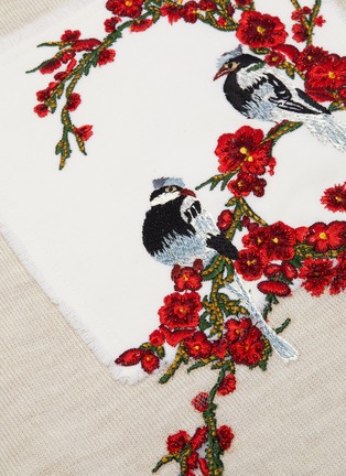  - OSCAR DE LA RENTA - Floral embroidered knit top