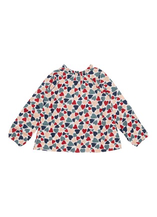 Figure View - Click To Enlarge - BONTON - Heart print long sleeve kids blouse