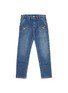 Main View - Click To Enlarge - BONTON - Floral embroidered kids jeans