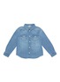 Main View - Click To Enlarge - BONTON - Kids Shearling collar denim jacket