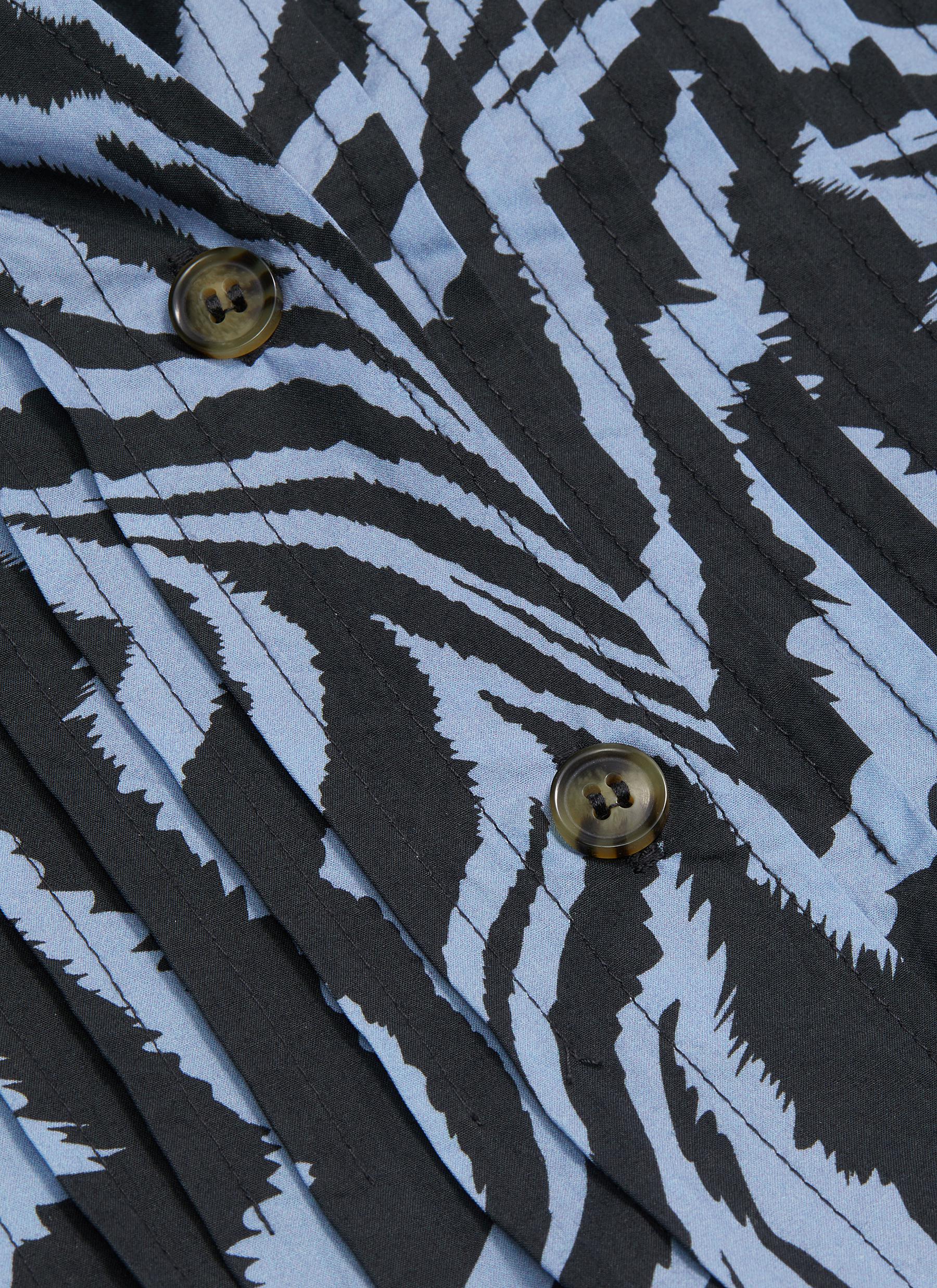 GANNI ANIMAL PRINT COTTON POPLIN DRESS
