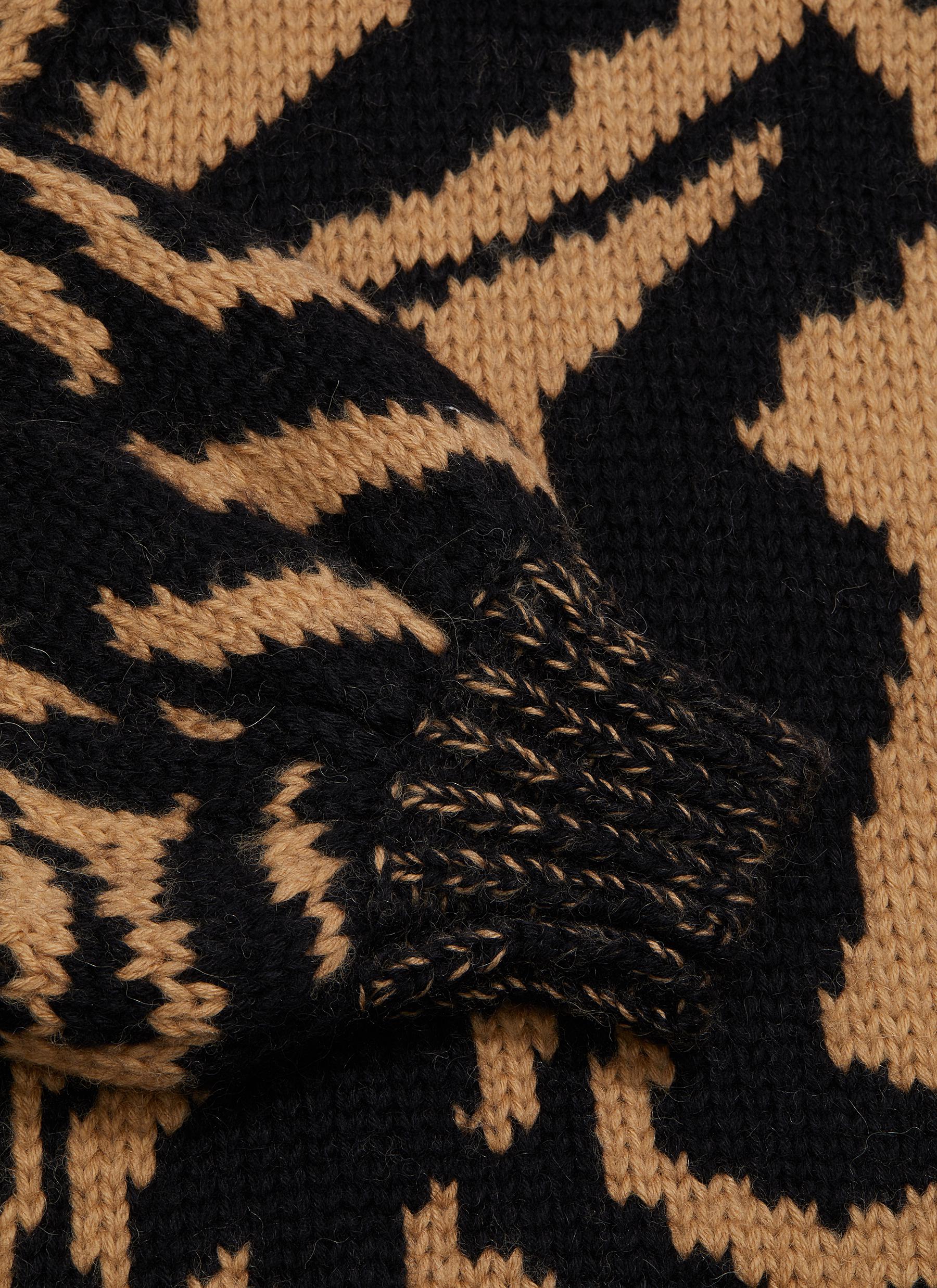 GANNI OVERSIZED HAND KNIT WOOL SWEATER
