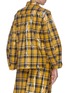 Back View - Click To Enlarge - GANNI - Oversized coated check twill shirt