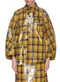 Main View - Click To Enlarge - GANNI - Oversized coated check twill shirt