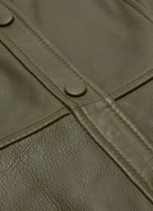 Detail View - Click To Enlarge - GANNI - Leather mini dress